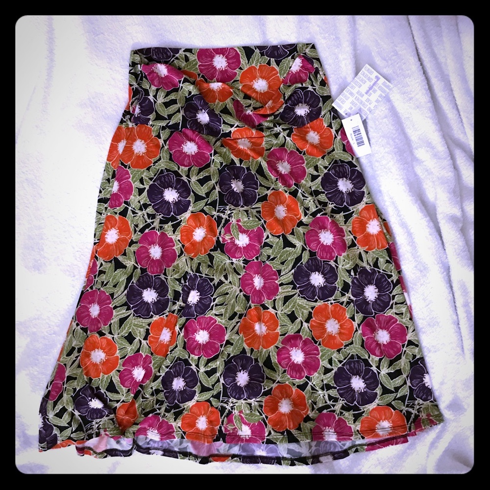 Lularoe Azure Floral Skirt